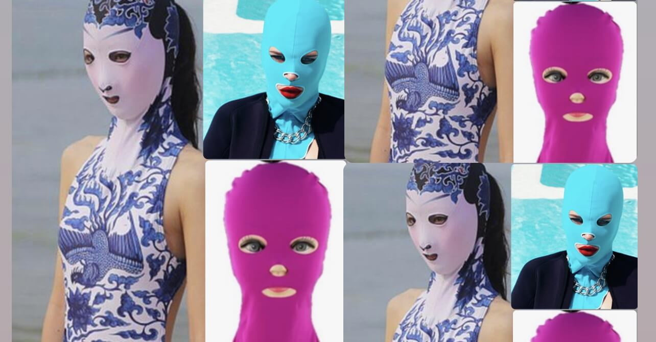 facekini privatelabel beachwear wholesale Swimwear combinado com