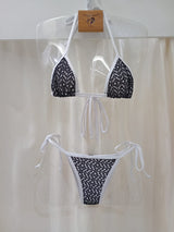 Biquini Cortininha Reserva víeis branco renda preta - Fashion Bikini 