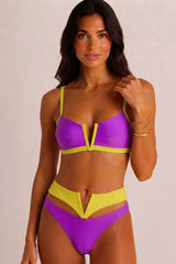 Biquini V  Maitê  Lilas/Amarelo